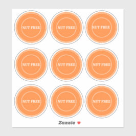 Noten Vrije Culinaire Veiligheid Sticker