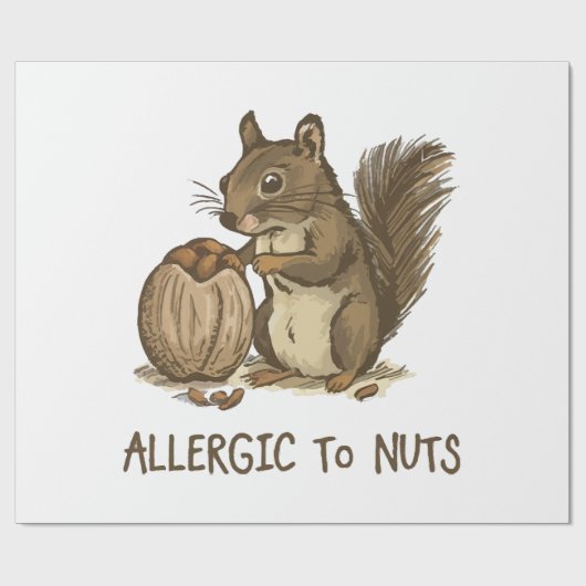 Notenallergie Cadeaupapier (Vlak)
