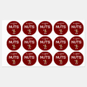 Notenallergie Kleurrijke Waterdichte Ronde Sticker (Vel)