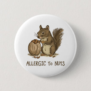 Notenallergie Ronde Button 5,7 Cm