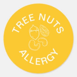 Notenallergie Ronde Sticker