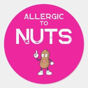 Notenallergie ronde Sticker