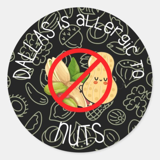 Notenallergie Sticker (Voorkant)