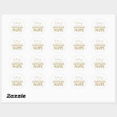 Notenallergie Waarschuwing Minimalistische Bakkeri Ronde Sticker (Vel)