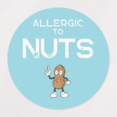 Notenallergie Waterdichte Kleurrijke Sticker (Design 2)