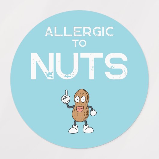 Notenallergie Waterdichte Kleurrijke Sticker (Design 2)
