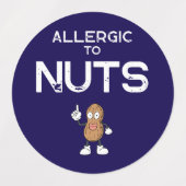 Notenallergie Waterdichte Kleurrijke Sticker (Design 2)