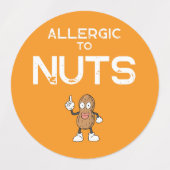 Notenallergie Waterdichte Kleurrijke Sticker (Design 1)