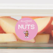 Notenallergie Waterdichte Kleurrijke Sticker (Aangebracht)