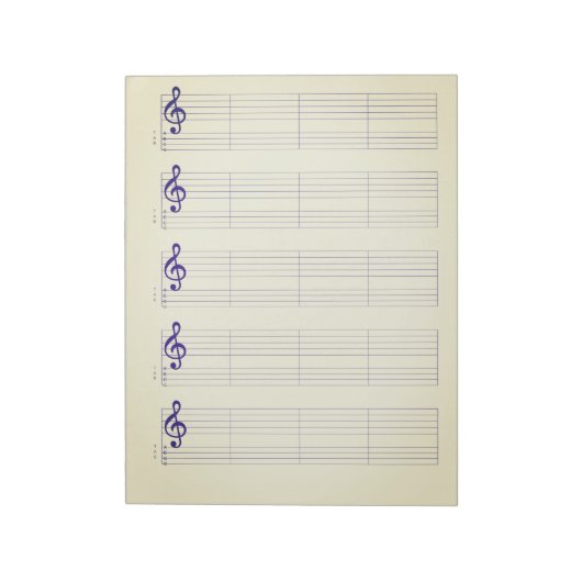 Notenbalk & Ukulele Tabblad – Afdrukbare Sjabloon Notitieblok (Linkerzijde)