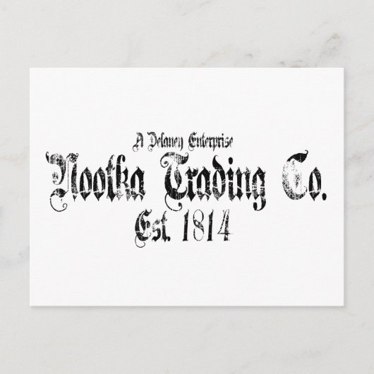 notenhandel briefkaart (Voorkant)