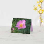 Notenkaart met Single Pink Peony Kaart (Gele Bloem)