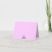 Notenkaart met Single Pink Peony Kaart (Achterkant)