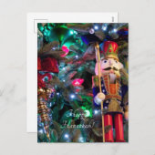 notenknaker en ornament feestdagenkaart (Voorkant / Achterkant)