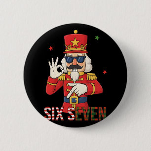 Notenkraker 67 Zes Zeven Kerst Meme Humor Mannen W Ronde Button 5,7 Cm