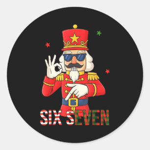 Notenkraker 67 Zes Zeven Kerst Meme Humor Mannen W Ronde Sticker