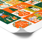 Notenkraker Adventskalender Kerstbord Poster (Hoek)
