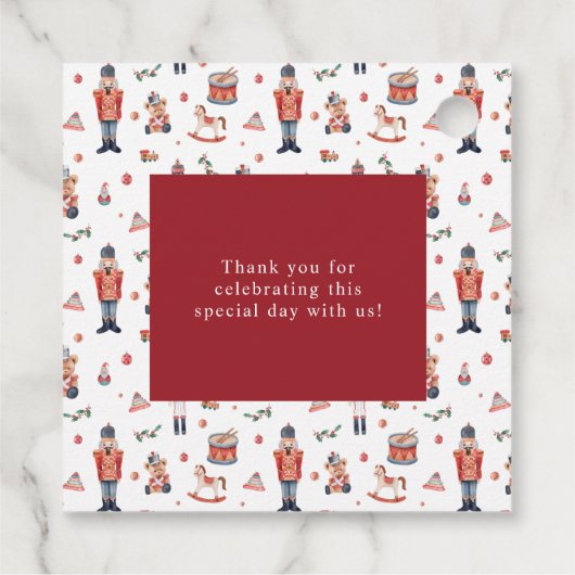 Notenkraker Baby shower Bedankjes Labels (Achterkant)