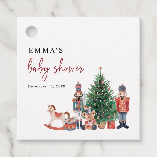 Notenkraker Baby shower Bedankjes Labels (Voorkant)