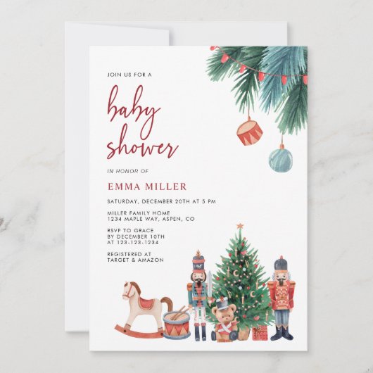 Notenkraker Baby shower Kaart (Voorkant)