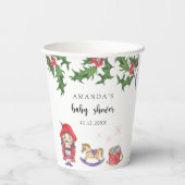 Notenkraker Baby shower Papieren Bekers (Achterkant)