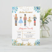 Notenkraker baby shower Uitnodiging Winter (Staand voorkant)