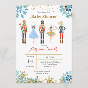 Notenkraker baby shower Uitnodiging Winter