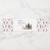 Notenkraker Baby shower Waterfles Etiket (Enkel label)