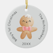 Notenkraker Baby's 1st Christmas Cookie Foto Keramisch Ornament (Voorkant)