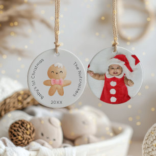 Notenkraker Baby's 1st Christmas Cookie Foto Keramisch Ornament