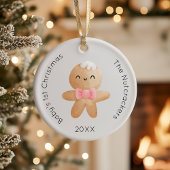 Notenkraker Baby's 1st Christmas Cookie Foto Keramisch Ornament