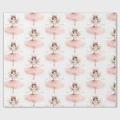 Notenkraker Ballerina Ballet Roze Mint Cadeaupapier (Vlak)