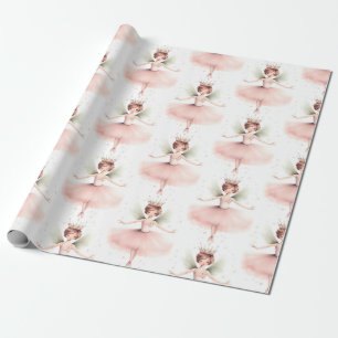 Notenkraker Ballerina Ballet Roze Mint Cadeaupapier