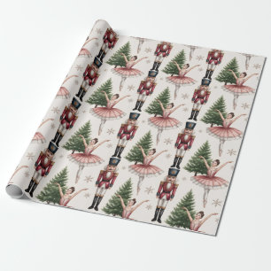 Notenkraker Ballerina balletdanseres kerstboom Cadeaupapier