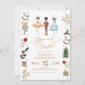 Notenkraker ballerina dans en draai verjaardag kaart (Voorkant)