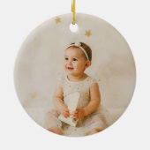 Notenkraker Ballerina Eerste Kerst Keepsake Keramisch Ornament (Achterkant)