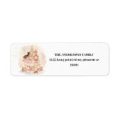 Notenkraker Ballerina Kerst Etiket (Voorkant)