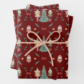 Notenkraker Ballerina Kerst Wrapping Papier Zij Inpakpapier Vel (In situ)