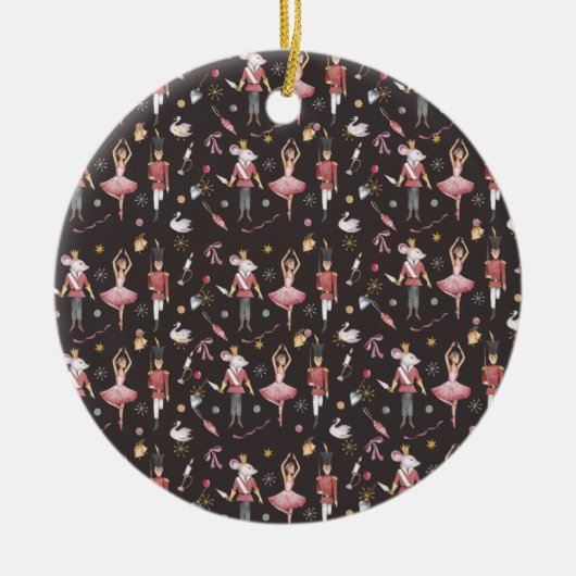 Notenkraker Ballerina kerstcadeaus Keramisch Ornament (Voorkant)