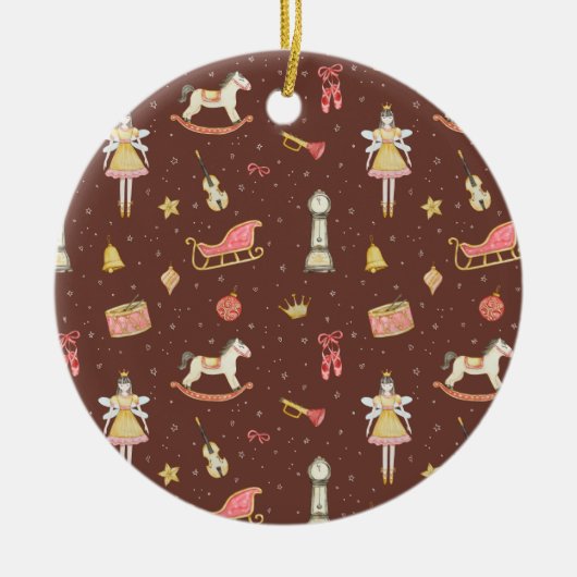 Notenkraker Ballerina kerstcadeaus Keramisch Ornament (Voorkant)