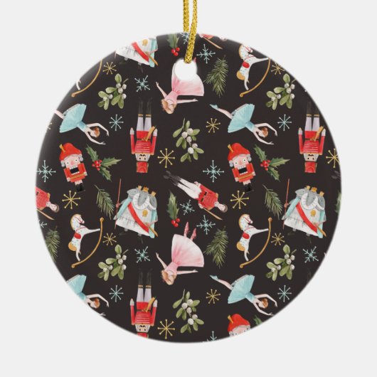 Notenkraker Ballerina kerstcadeaus Keramisch Ornament (Voorkant)