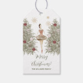 Notenkraker Ballerina Kerstmis Cadeaulabel (Voorkant)