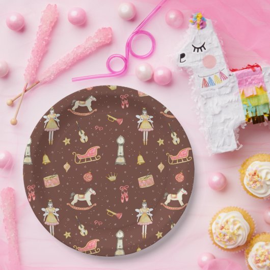 Notenkraker Ballerina Kerstmis Papieren Bordje (Feest)