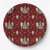 Notenkraker Ballerina Kerstmis Papieren Bordje (Voorkant)