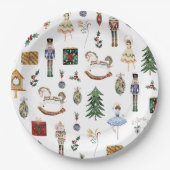 Notenkraker ballerina Kerstmis verjaardagsfeestje Papieren Bordje (Voorkant)