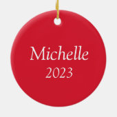 Notenkraker Ballerina Mouse King Rood Gepersonalis Keramisch Ornament (Achterkant)