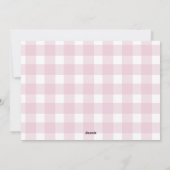 Notenkraker ballerina rendier bogen gingham feestdagenkaart (Achterkant)