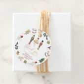 Notenkraker ballerina rood goud kids verjaardagsfe bedankjes labels (In situ)