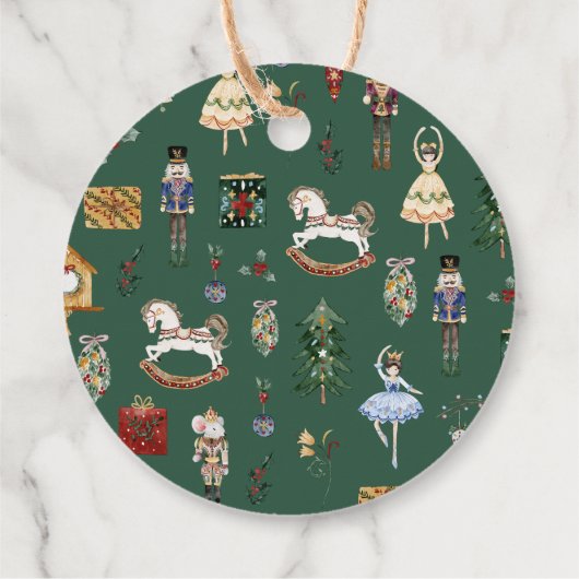 Notenkraker ballerina rood goud kids verjaardagsfe bedankjes labels (Achterkant)