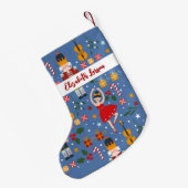 Notenkraker & Ballerina Schattige Roze Vrolijk Ker Kleine Kerstsok (Achterkant (Hangend))